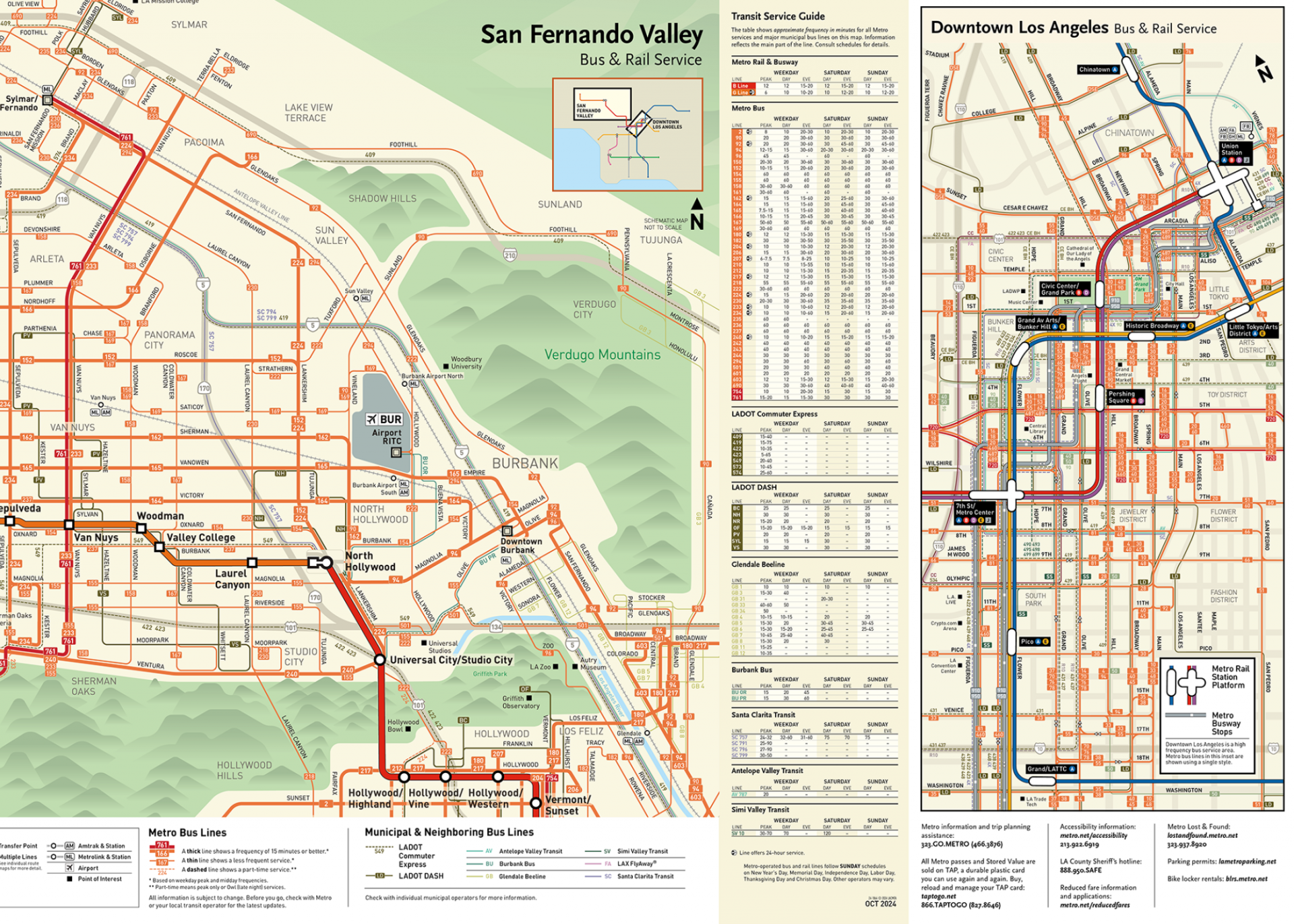 We design bus and rail system maps for LA Metro. This is an example of one of our regional maps.