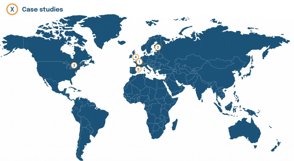 Map of the case studies we will be discussing. 